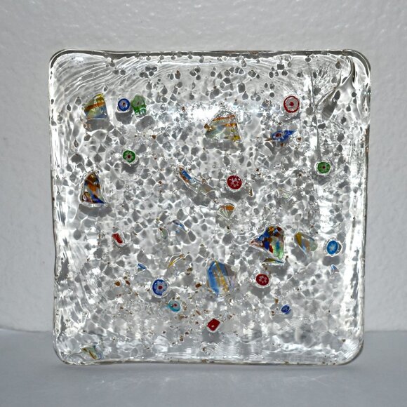 Venetian Art Glass W/Millefiori Glass - Picture 2 of 3